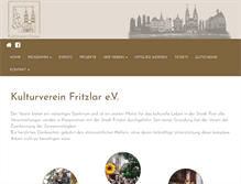 Tablet Screenshot of kulturvereinfritzlar.de